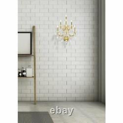 Crystal Wall Sconce Gold Foyer Dining Living Room Bedr0om Lighting 7 Light 27