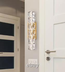 Crystal Wall Sconce Modern Gold Bathroom Vanity Hallway Bedroom Lighting 18