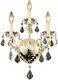 Crystal Wall Sconce Quality Gold Dining Living Room Kitchen Foyer 3 Light 17
