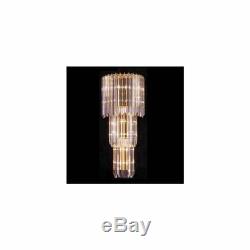 Crystal Wall Sconce Vintage Light Art Deco Brass Retro Large Light