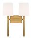 Crystorama BRO-452-VG Bromley Wall Sconce Vibrant Gold