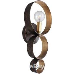 Crystorama Lighting 581-EB-GA Wall Sconce In English Bronze + Antique Gold