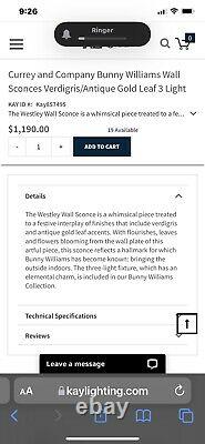 Currey & Company Westley (Bunny Williams Wall Sconces)