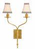 Currey and Company Antique Gold Leaf Highlight Wall Sconce