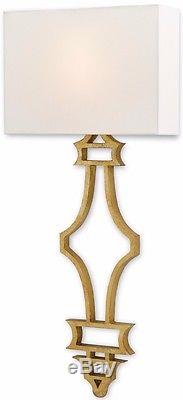 Currey and Company Eternity Transitional Antique Gold Leaf Wall Sconce