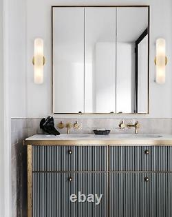 DAYCENT Modern Gold Bathroom Vanity Light Brass Wall Sconces Set of 2 Cylinde