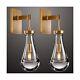 Dimmable Raindrop Sconces Brass Sconce Gold Wall Sconces Set of Two