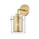 Elanor 1-Light Aged Brass Wall Sconce by Mitzi by Hudson Valley Lighting
