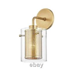 Elanor 1-Light Aged Brass Wall Sconce by Mitzi by Hudson Valley Lighting
