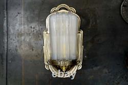 Elega Vintage Art-Deco Brass Wall Sconce Vint-In-Haus