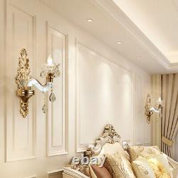 Elegant Candle Wall Lamp Modern Gold Wall Sconce Light for Villa Hallway Foyer