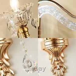 Elegant Candle Wall Lamp Modern Gold Wall Sconce Light for Villa Hallway Foyer