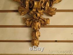 F40593 Carved Wood Gold Gilt Urn Form Wall Sconces