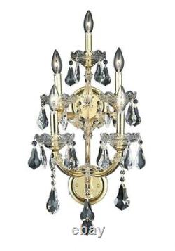 Five Light Wall Sconce-Gold Finish-Royal Cut Crystal Type Wall Sconces