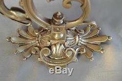 French Antique Gothic Chimera Gilded Bronze Wall Lamp Sconce Art Nouveau Griffin
