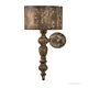 French Country Shabby Chic Table Aged Gold Wall Sconce Light Fixture