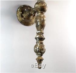 French Country Shabby Chic Table Aged Gold Wall Sconce Light Fixture