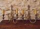 French Wall Double Lights x 2 Brass