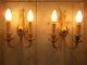 French a pair of patina gold bronze wall light sconces exquisite antique rare