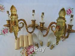 French antique bronze wall light sconces a pair of awesome interior finishing
