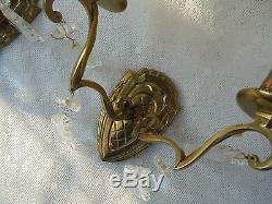 French wall light sconces a pair of bronze crystals fabulous style antique