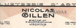 GILLEN & HANOTS PAIR FRENCH ART DECO WALL SCONCES. 1930 lights muller era 1925
