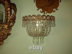 Genuine sconbek Swarovski Brass large 2 Lights Empire wall sconce