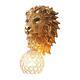 Gold Crystal Wall Sconce Lighting 1light Bathroom Vanity Light Lion Head Wall Li