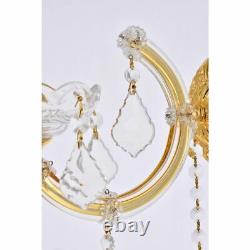 Gold Maria Theresa Bedroom Dining Living Room Crystal Wall Sconce 1 Light 12