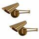 Gold Swing Arm Wall Lamp Adjustable Wall Sconces Set of 2 Hardwired Wall Ligh