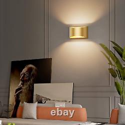 Gold Wall Sconce Indoor Wall Lights Hardwired Set of 2 up and down Wall Mount Li