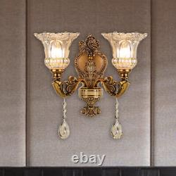 Gold Wall Sconce Modern Luxury Clear Crystal Deco Wall Lamp Wall Mounted Light