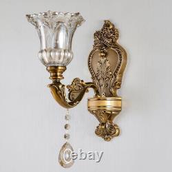Gold Wall Sconce Modern Luxury Clear Crystal Deco Wall Lamp Wall Mounted Light