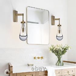 Gold Wall Sconces Set of Two, Dimmable Raindrop Sconces Brass Sconces Wall Light