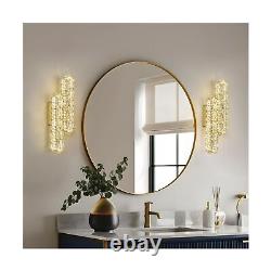 Gold Wall Sconces Set of Two Modern Bathroom Sconces LED Vanity Lights Oval C