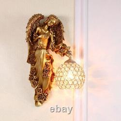 Golden Angel Wall Lamp Modern Luxury House Sconces Fixture Wall Mirror Light