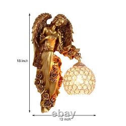 Golden Angel Wall Lamp Modern Luxury House Sconces Fixture Wall Mirror Light