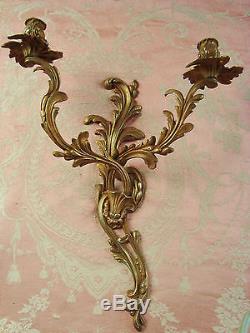 Gorgeous Large Bronze Candle Sconce Wall Light Candelabra Quality Numbered Piece