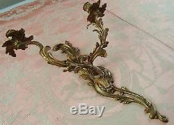 Gorgeous Large Bronze Candle Sconce Wall Light Candelabra Quality Numbered Piece