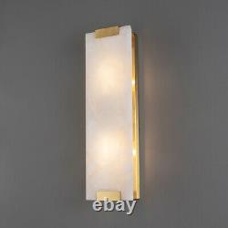 Hand-Carved Alabaster Rectangular Sconce G4 Light Wall Lamp Home Lighting Decor