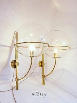 Huge Pair of Wall Sconces LYNDON by Vico Magistretti for OLUCE 1977 h 30in