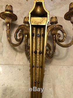 Incredible Antique/Vintage Bronze French Empire 5 Arm Wall Sconce- 21 Inches