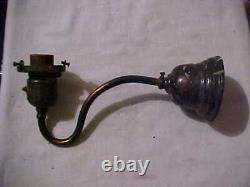 Industrial Era Japanned Copper Oxide Brass ELECTRIC Light Fixture Wall Sconce