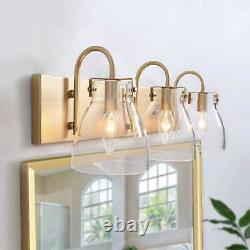Ismo 22 in. 3-Light Gold Modern Bath Light Indoor Wall Sconce by Uolfin