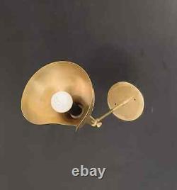 Italian raw brass stilnovo style wall lamp Mid century light wall sconce