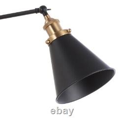 JONATHAN Y 7 Classic Glam Adjustable Metal Wall Sconce Black/Gold Set 2 Rover