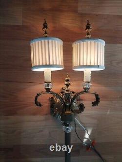 John Richard Collection Hollywood Regency Brass 2 Light Wall sconce