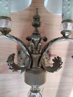 John Richard Collection Hollywood Regency Brass 2 Light Wall sconce