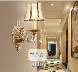 K9 Crystal LED Copper Wall Lamp Wall sconce Light Living room Bedroom lighting