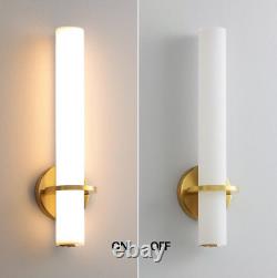 KAISITE Modern LED Gold Wall Sconce with Frosted Dimmable Sconces (Set of 2)